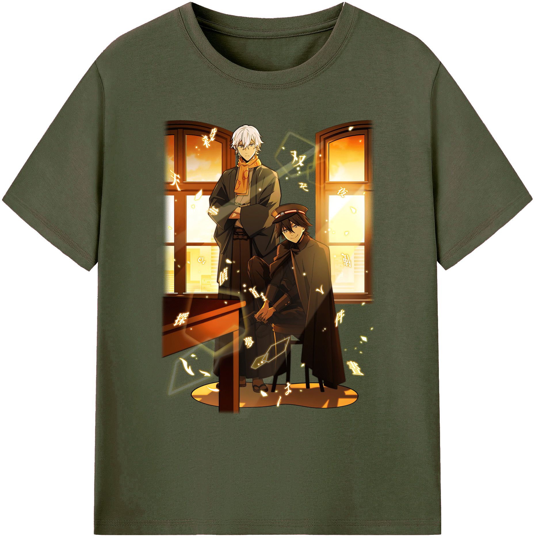 （画像用） 文豪ストレイドッグス Bungo Stray Dogs 綿100％ メンズ半袖Tシャツ｜肌触りやわらか＆通気性